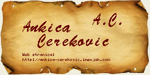 Ankica Čereković vizit kartica